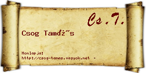 Csog Tamás névjegykártya