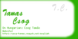 tamas csog business card